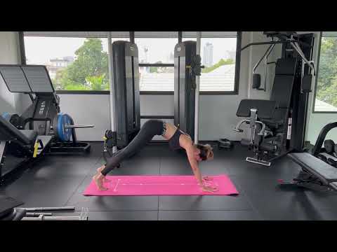 Downward dog to plank