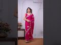 Rose Pink Georgette Traditional Saree With Embroidered Work For Casual
