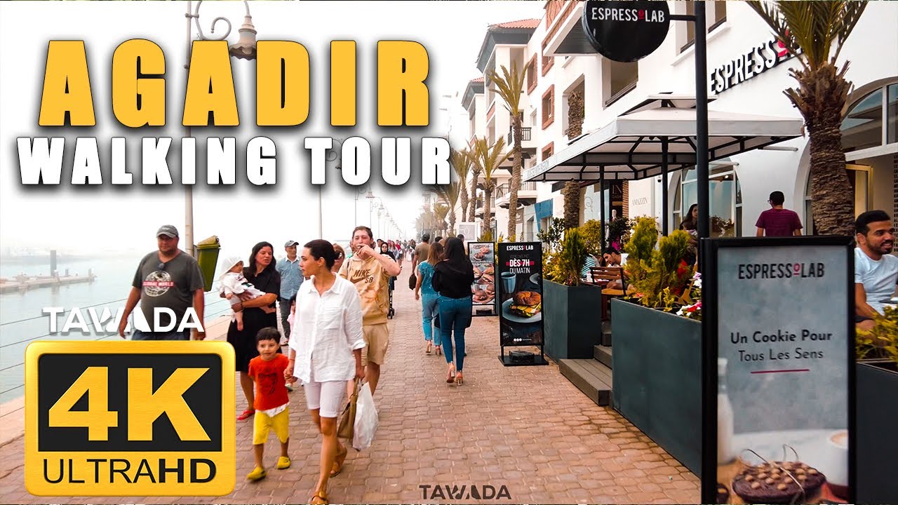 Agadir corniche 4K UHD walking journey