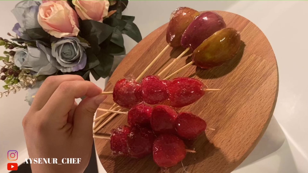 Tanghulu Nasıl Yapılır?(Tanghulu Recipe) Camdan Meyve Şekeri