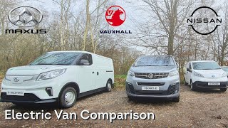Electric Van UK Shoot Out  Nissan eNV200, Vauxhall Vivaroe, Maxus e Deliver 3 Which is Best?