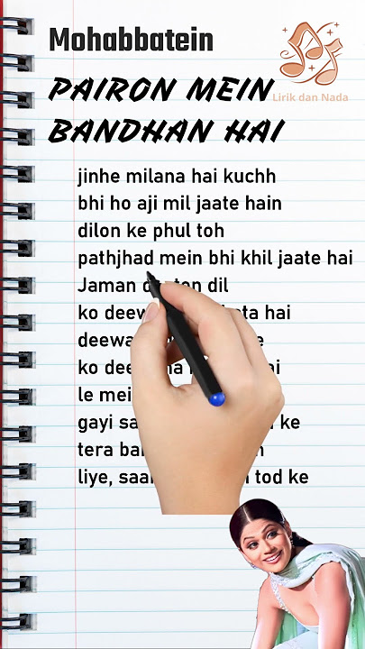 Download lagu PAIRON MEIN BANDHAN HAI - MOHABBATEIN #mohabbatein #music #liriklaguindia #bollywood