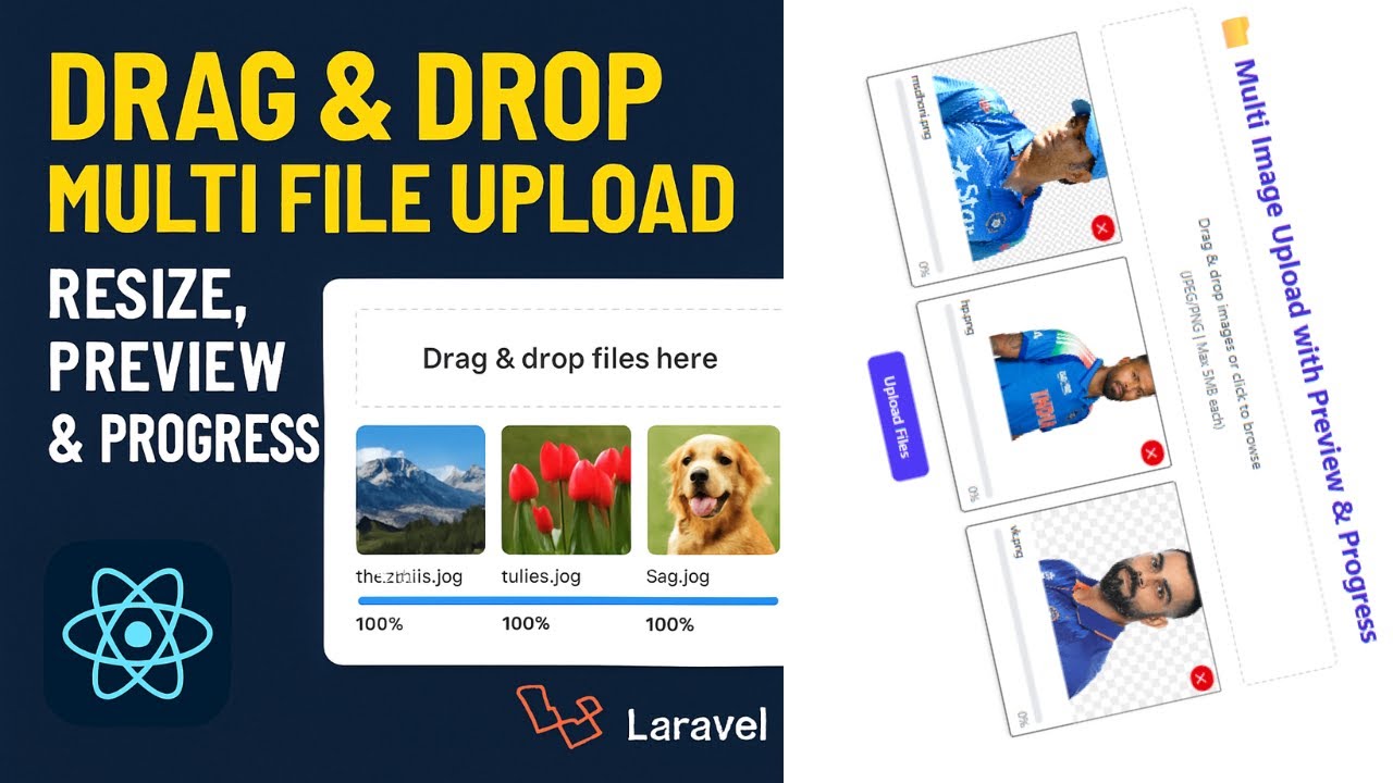 Multi File Upload with Resize, Preview & Progress Bar in React ...