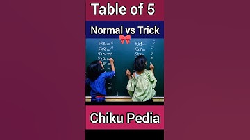 Table of 5 Trick vs Normal Method | Table Trick | Maths Tricks #fun #trending #ytshorts #shorts #5