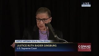 Justice Ruth Bader Ginsburg Eulogy at Justice Scalia Memorial Service (CSPAN)