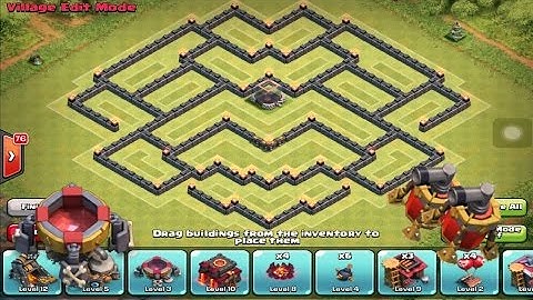 Clash of Clans | Th9 Dark Elixir Farming Base with 2 Air Sweepers and Dark Spell Factory (2015)