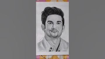 sushant Singh Rajput Portrait। Pencil sketch।#youtubeshorts #shortsvideo #sketch