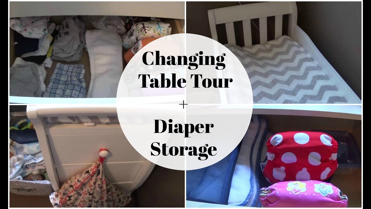 CHANGING TABLE TOUR + OUR CLOTH DIAPER STORAGE | 2 IN CLOTH