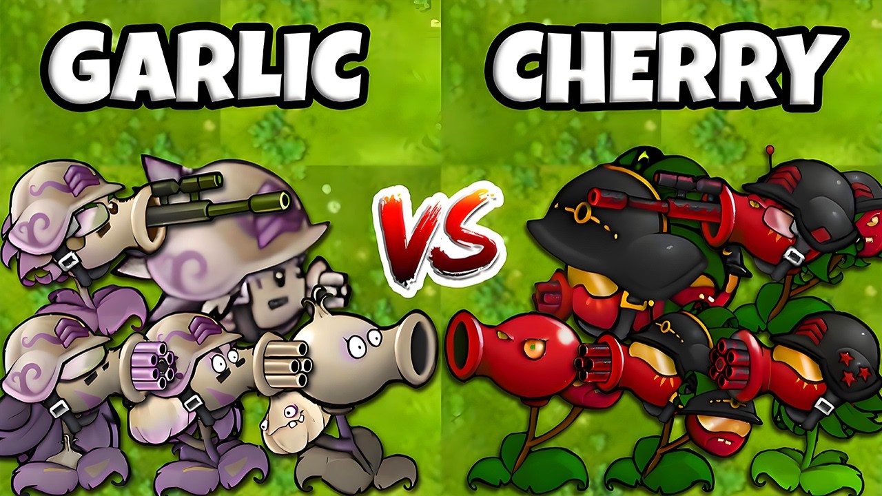 PVZ Fusion 3.4 Challenge - Team GARLIC vs CHERRY Plants vs Obsidian Gargantuar - Who Will Win?