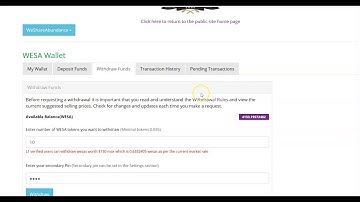 How to request a withdrawal from We Share Abundance