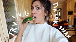 trying weird TIKTOK snacks! + last days in quarantine!!