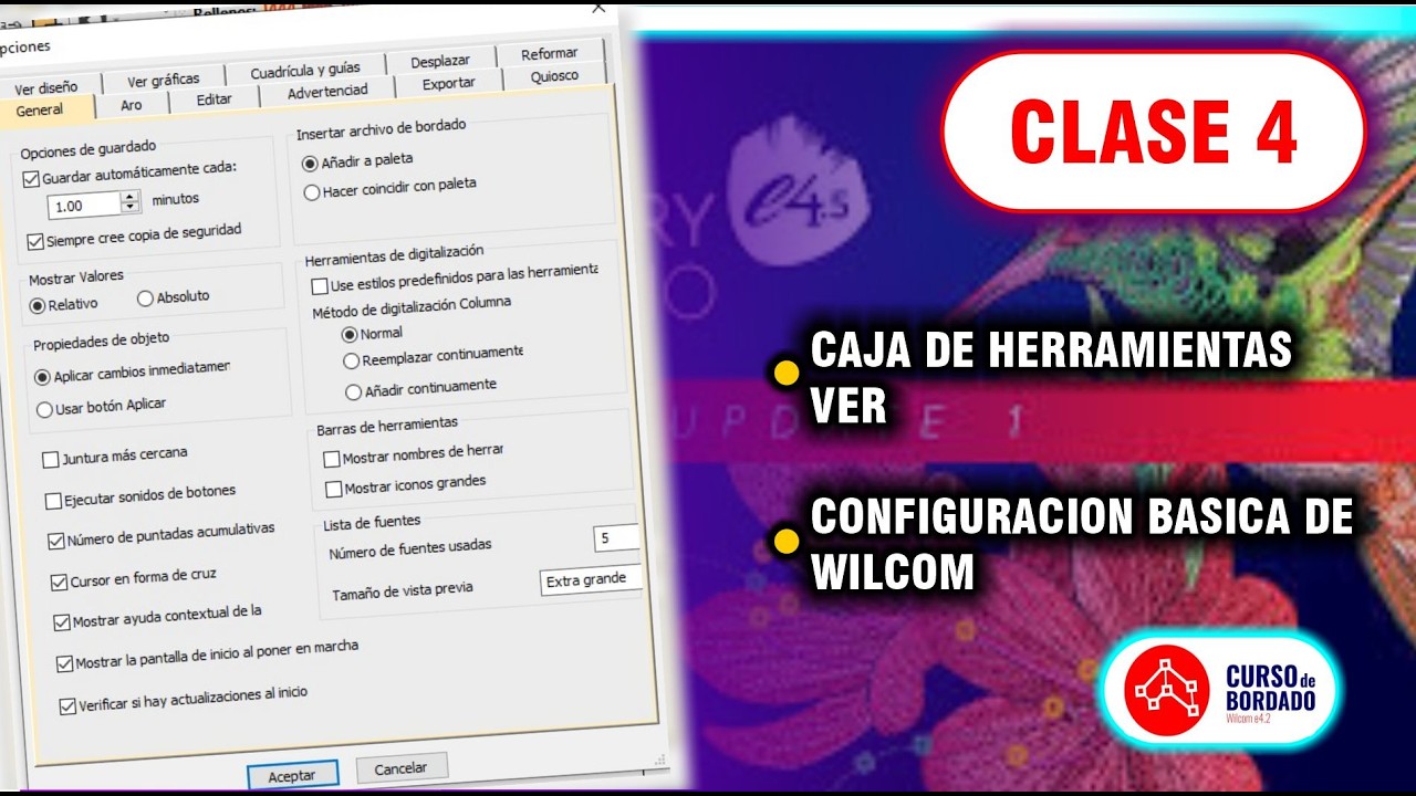 Clase 4 Caja de herramientas + Configuración básica de wilcom