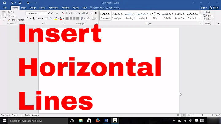 How To Insert Horizontal Lines In Microsoft Word (EASY Tutorial)