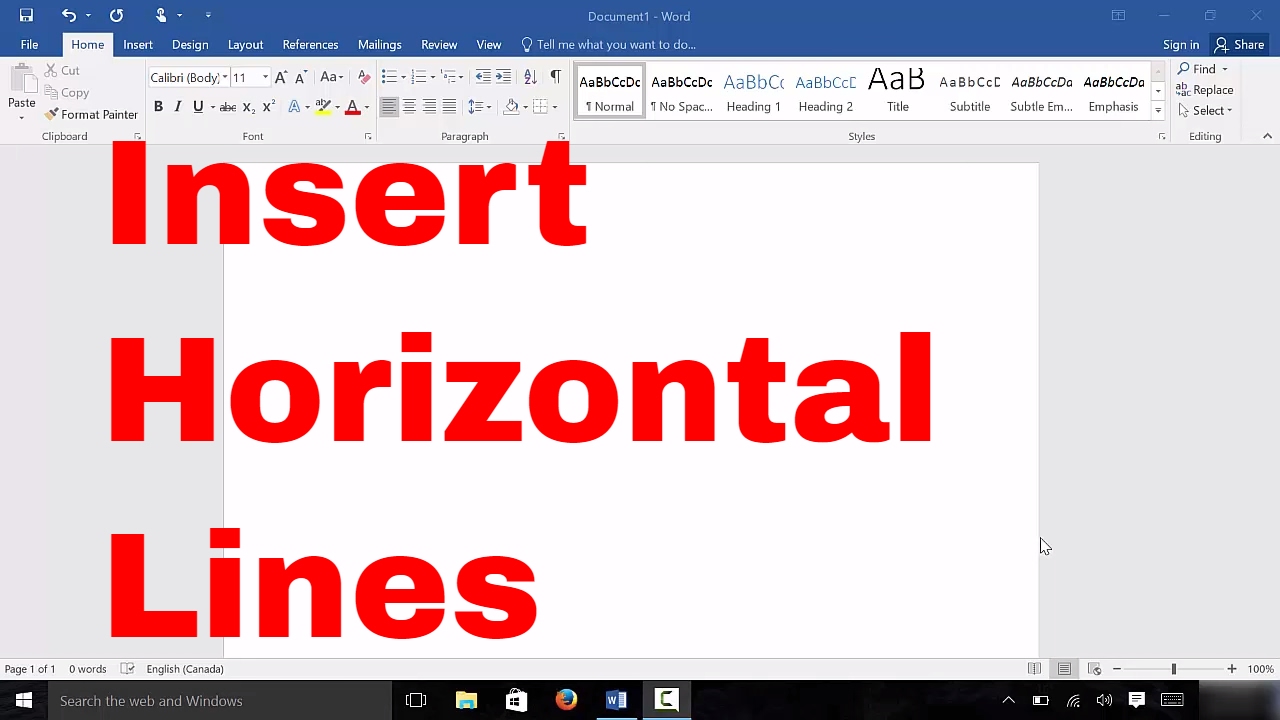 How To Insert Horizontal Lines In Microsoft Word (EASY Tutorial)