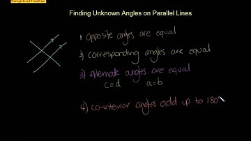 Finding unknown angles on parallel lines
