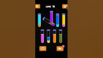 Sort Water 3D Sort Color Puzzle Level 16  [AmazonApps] #shorts #complete #level  #walkthroughs