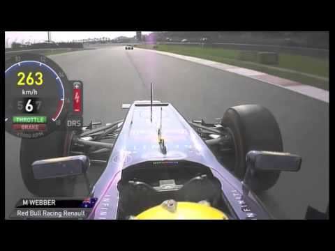 Mark Webber Shows Sebastian Vettel The Middle Finger - Webber Flipping the Bird!