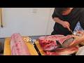 今夜７時から試食とライブ販売🐟チャンネル登録と通知を忘れずに！今から準備～魚を捌きます🔪ヒラマサ、サワラ、ぶりなど