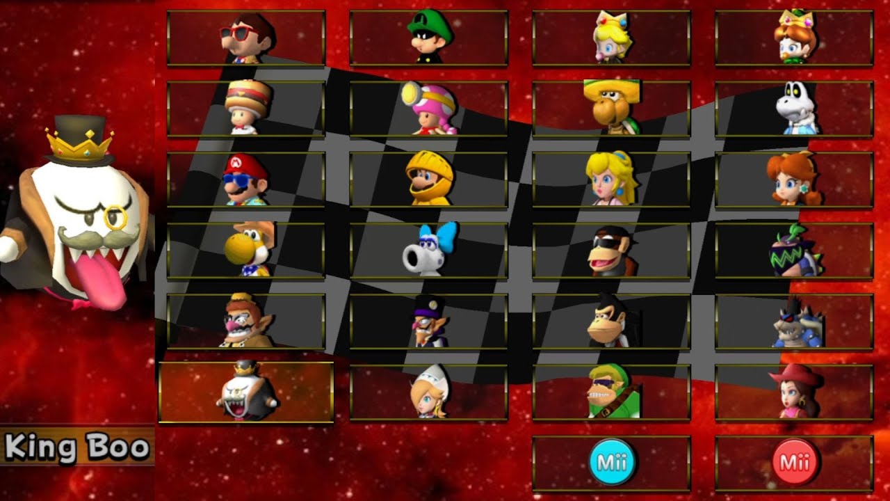 Mario Kart Wii Deluxe 9.2 (Red Edition) // All Playable Characters