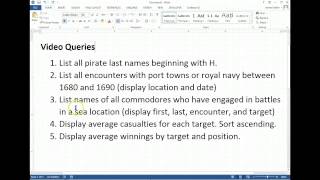 MS Access Queries quick examples