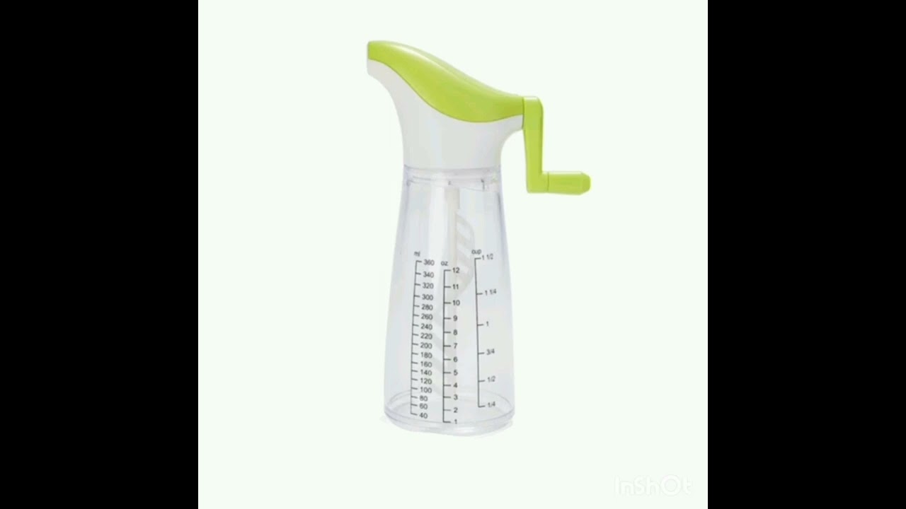 Hand salad dressing mixer bottle 