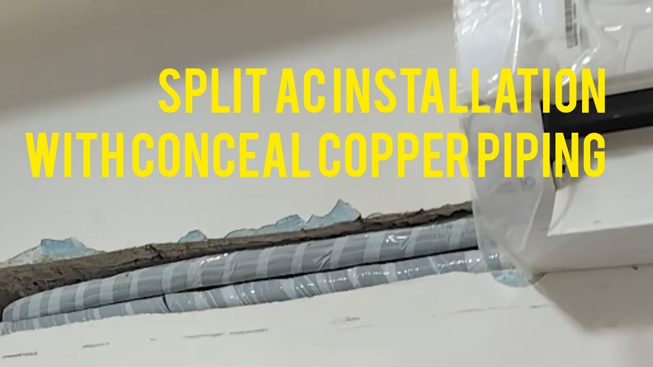 Split AC installation and underground copper piping @coolpoint07
