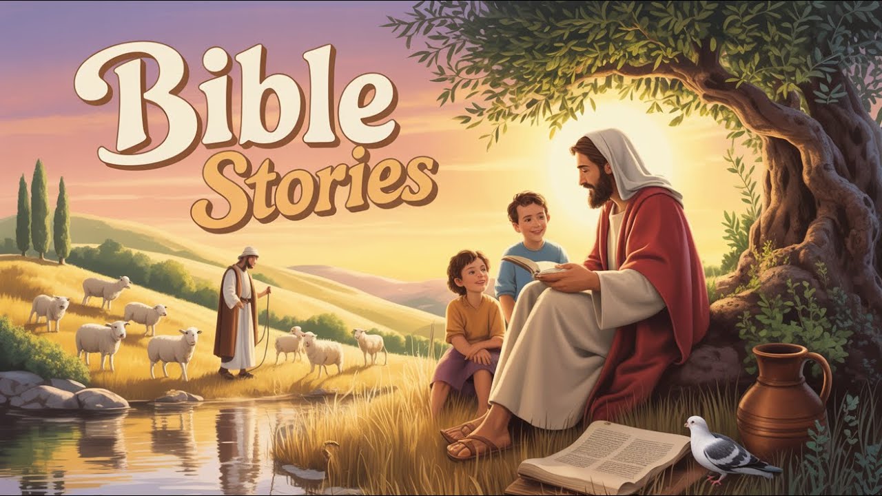 Bible Stories For Relaxation | Fall Asleep In God's Word | Black Screen with Rain Sounds (v7)