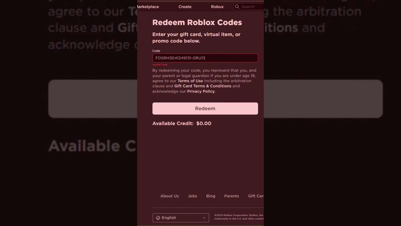 Can you get robux by redeeming a random code? 