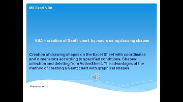 VBA - creating of Gantt chart by macro using drawing shapes.