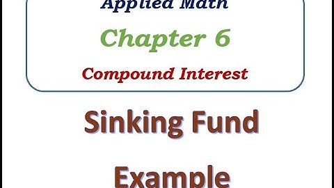 Sinking Fund Ex   Applied Math Chapter 6   Compound Interest