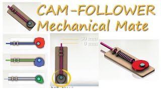 CAM-FOLLOWER Mechanical Mate in SolidWorks in 8 Minutes!