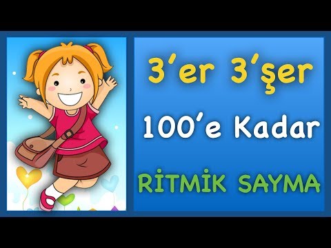 Üçer üçer yüze kadar ritmik sayma - Ritmik sayma treni