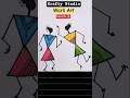 Warli Art Dance Drawing 💃 | Easy Tribal Art Tutorial 🔥 | Simple Creative Drawing #shorts #warliart