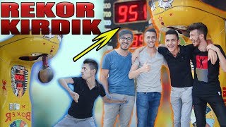 ÖDÜLLÜ BOKS MAKİNESİNE VURDUK - (Dünya Rekoru) #challenge
