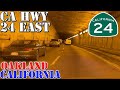 CA 24 East - Oakland to Walnut Creek - California - 4K Highway Drive