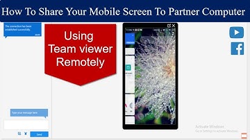 How To Share your mobile phone screen to your partner computer using team viewer software |Remotely