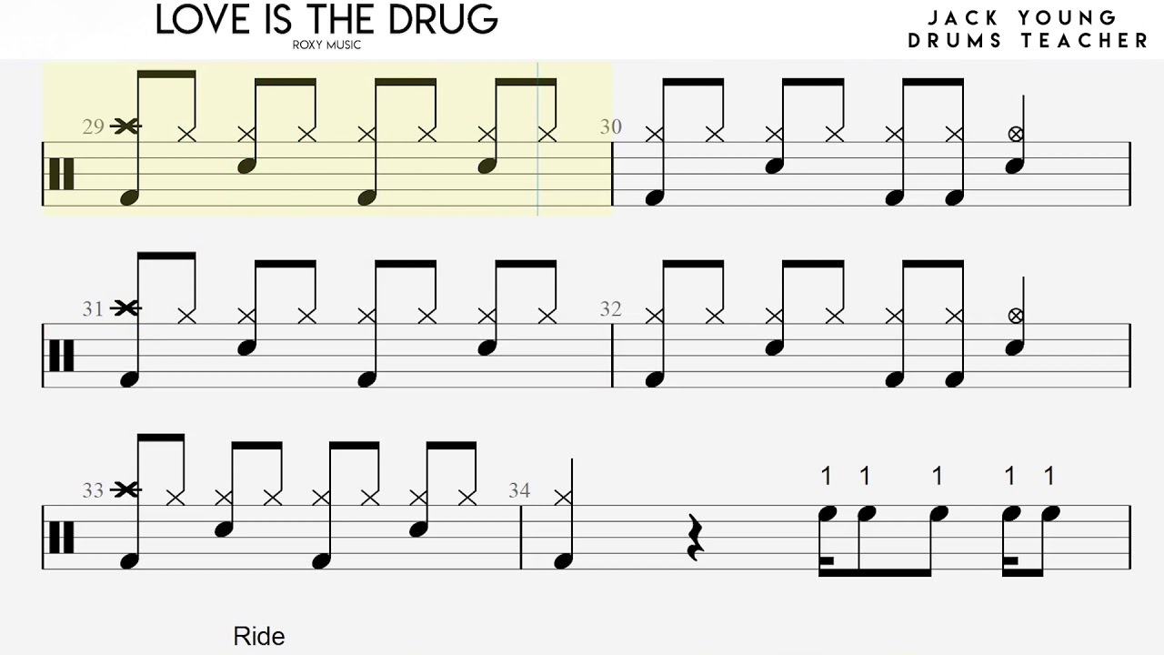 How to play  Love Is The Drug on Drums 🥁