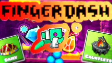 WERID SPIDER GLITCH!? "FINGERDASH" (All Coins) | Geometry Dash 2.1