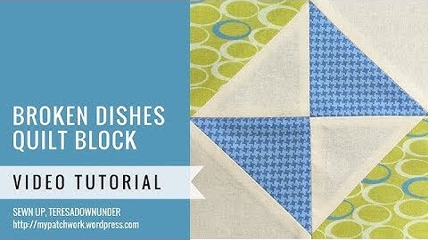 Broken dishes block - Mysteries Down Under quilt - video tutorial