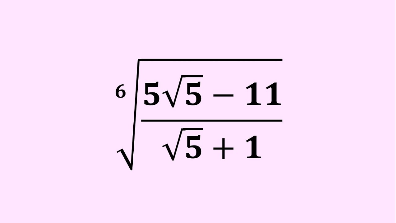 An Amazing Sixth Root Problem | Can You Solve This? | Olympiads