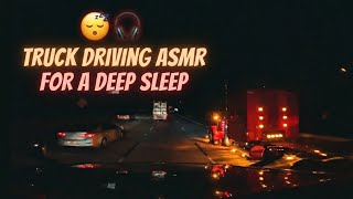 Night Truck Driving ASMR | Relaxing Road Sounds & AM Radio screenshot 4