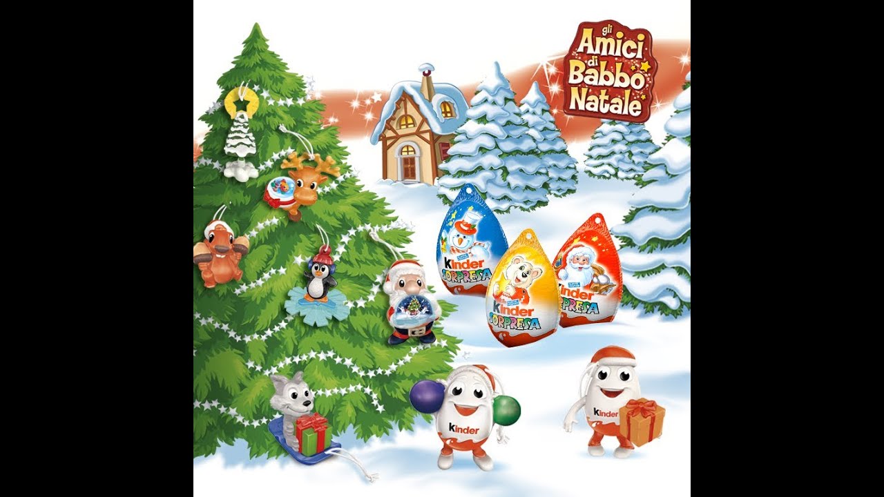 Babbo Natale Kinder.Kinder Surprise Christmas Edition 2013 4 Pack Unboxing Youtube