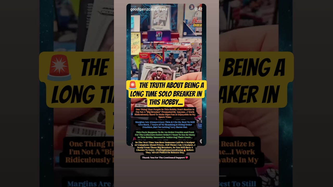 🚨 The Truth About Being A Solo Breaker In This Hobby...#sportscards #tiktok #trending #thetruth