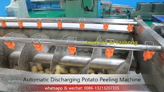 Continuous Type Potato Peeling Machine