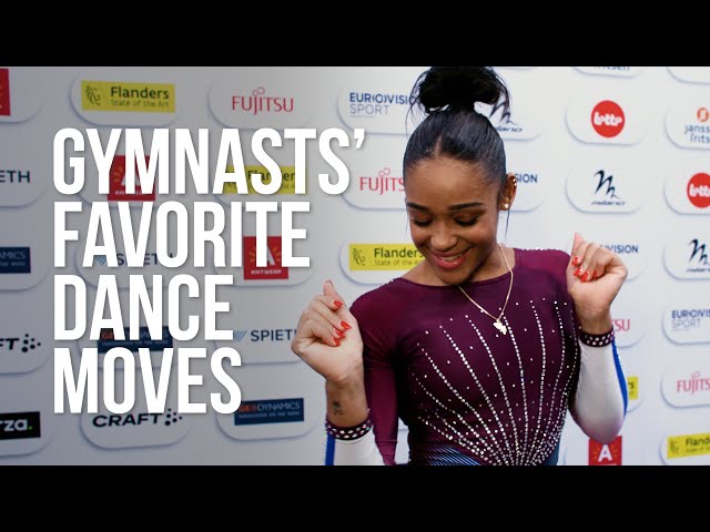 Gymnasts Show Off Their Favorite Dance Moves [MONTAGE] - 2023 World Championships Antwerp class=