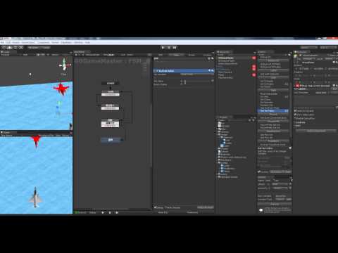Unity3d Playmaker 2D空戰遊戲製作入門 11 gamemaster2 (主控台 產生敵人)