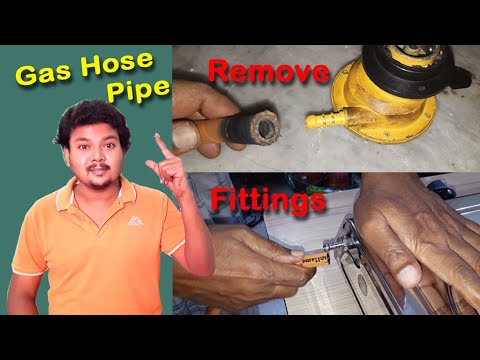 How to remove Gas Hose Pipe Fittings | Gas Cylinder Pipe Kaise Lagaye | Gas Pipe Installation