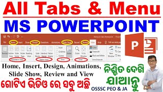 All Tabs and Menu in MS PowerPoint|Microsoft Office PPT|Ribbon,Menu Detail|PEO,JA,RI,ARI,AMIN,SFS,FG screenshot 4