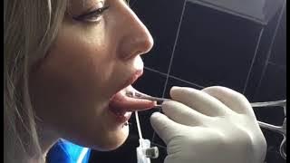 Dil piercingi nasıl yapılır? How to do a tounge piercing?