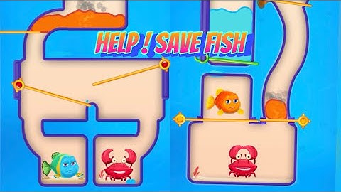 Save The Fish Game-Save The Fish los Android Gameplay Walkthrough #1 Fishdom Pull The Pin Puzzle Spy